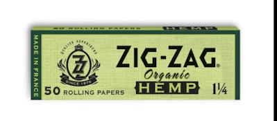 ZIG-ZAG- ORGANIC HEMP 1 1/4 SIZE (50 ROLLING PAPERS)