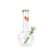 Red Eye Glass Little Bro Bubble Bong - 10" - Green