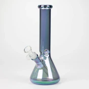 10" Solid Color Eletroplate Glass Beaker Bong- GREEN