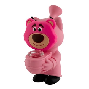 Lit Silicone - 6" Pink Bear Silicone Water Pipe