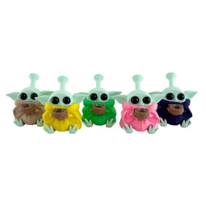 Lit Silicone - 6" Baby Alien Silicone Water Pipe