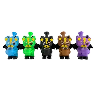 Lit Silicone - 6" Franken-Bear Silicone Water Pipe