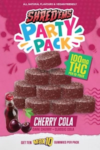 SHRED'EMS - Multipack of 10 Cherry Cola MAX10 Party Pack Soft Chews by Shred'ems