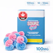 10x1 Fully Blasted Blue Raspberry Watermelon Gummies- Spinach Sourz