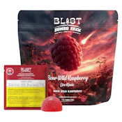 Multipack of 10 BLAST Jumbo Pack - Sour Wild Raspberry Live Rosin Chews - 10 x 4g Soft Chews - Blast
