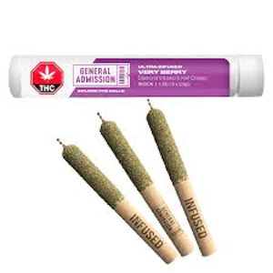 Open Fields - General Admission - Very Berry Diamond Infused/Kief Coated - 3x0.5g