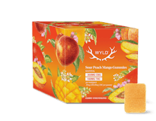 Sour Peach Mango Gummies 1:3 CBG (10 x 10mg) - WYLD