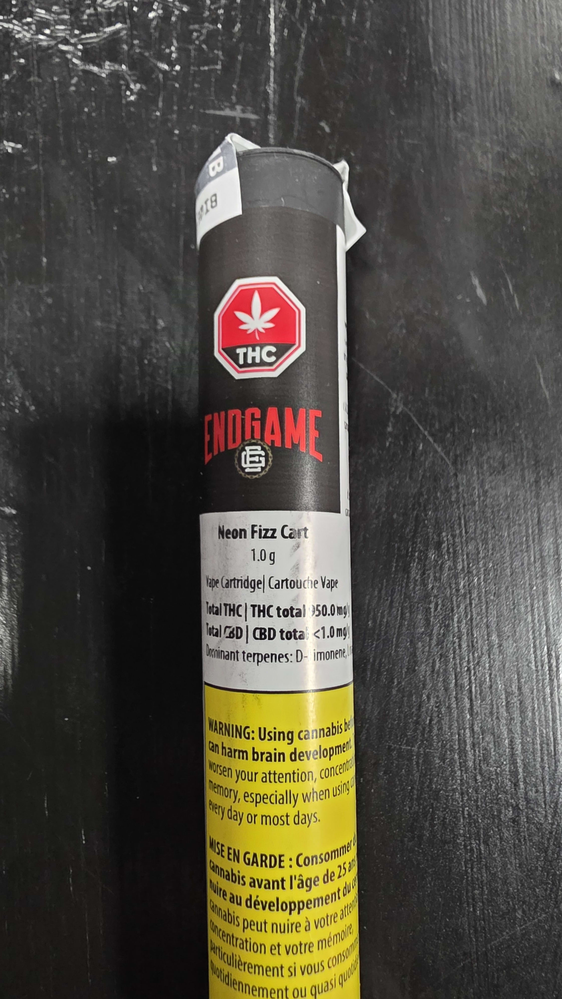 Endgame Neon Fizz 1g Vape Cart