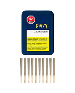 Divvy - Black Widow CBD 10 x 0.35g Pre-Rolls