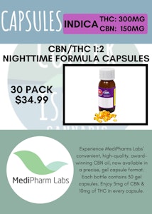 MediPharm Labs - MEDIPHARM LABS - THC:CBN 1:2 CAPSULES
