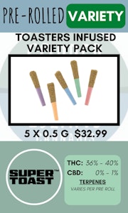 Super Toast - TOASTERS - 5PK TASTER VARIETY PACK INFUSED PRS