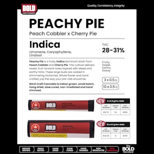 Bold Growth Inc. - Peachy Pie - 3 x 0.5g