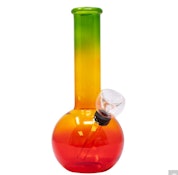 7" Rasta Colored Cylindrical Medium Glass Bong