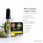 Sage n' Sour (Sour Diesel x S.A.G.E) - 510 Thread Cartridge 1g  Live Resin