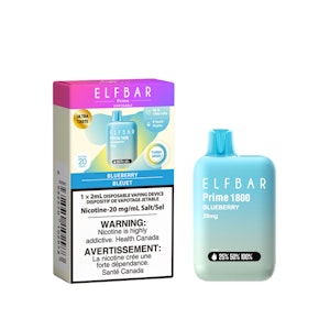 ELF BAR - PRIME - Blueberry - 1800 Puff - 20mg - ELF BAR - PRIME