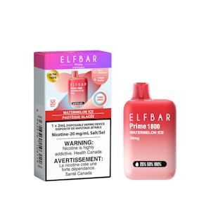 ELF BAR - PRIME - Watermelon Ice - 1800 Puff - 20mg - ELF BAR - PRIME