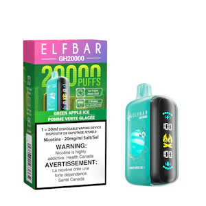 ELF BAR - 20K - Green Apple Ice - 20K Puff - 20mg - ELF BAR