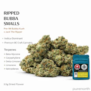 Ripped Bubba Smalls (Bubba Kush X Jack the Ripper)3.5g Flower