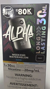 Accessories - Flavour Beast Alpha Weekend Watermelon Iced 80K Puffs Disposable Vape