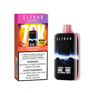 ELF BAR - MOONNIGHT 70K - Strawberry Mango - 70K - 20mg - ELF BAR MOONNIGHT