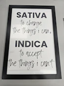 12x16 Framed Canvas - SATIVA + INDICA