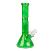 10" Day Glow Bong W/Dome Perc - Green