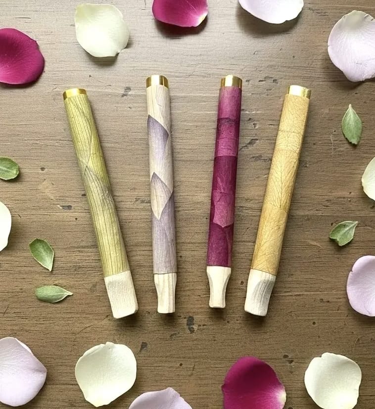 Lotus Petal Wood Tip - Green