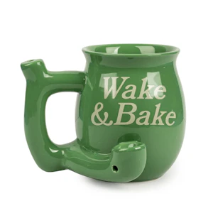 West Coast Gifts - Wake & Bake Ceramic Mug Pipe - Green