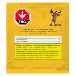HighXotic - Stillwater 5:1 CBC:THC Live Rosin 1Pack