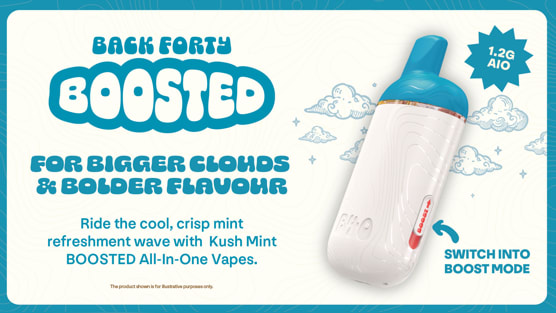 Back Forty Kush Mint BOOSTED 1.2g Disposable Vape