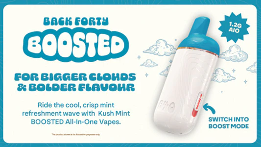 Back Forty - Back Forty Kush Mint BOOSTED 1.2g Disposable Vape