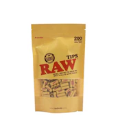 ACC - RAW - Pre-Rolled Unbleached Rolling Tips Pack of 200