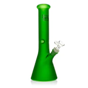 RED EYE GLASS 12" Frosted Beaker Base Water Pipe-GREEN