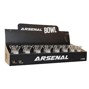 Smoke Arsenal - 14mm Arsenal Glass Funnel Bowl CLEAR