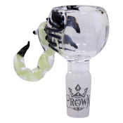 14mm Clear Peculiar Scorpion Crown Glass Bowl