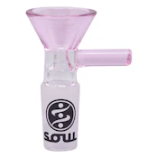 14mm Pink Glass Honey Comb Bowl With Straight Handle