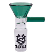 14mm Lake Green Glass Honey Comb Bowl With Straight Handle