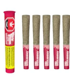 Red Razzleberry 5 x 0.5g Kief Coated Liquid Diamond Infused Pre-Rolls