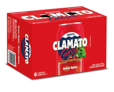 MOTT'S CLAMATO - MOTTS CLAMATO CAESAR EXTRA SPICY - 6B
