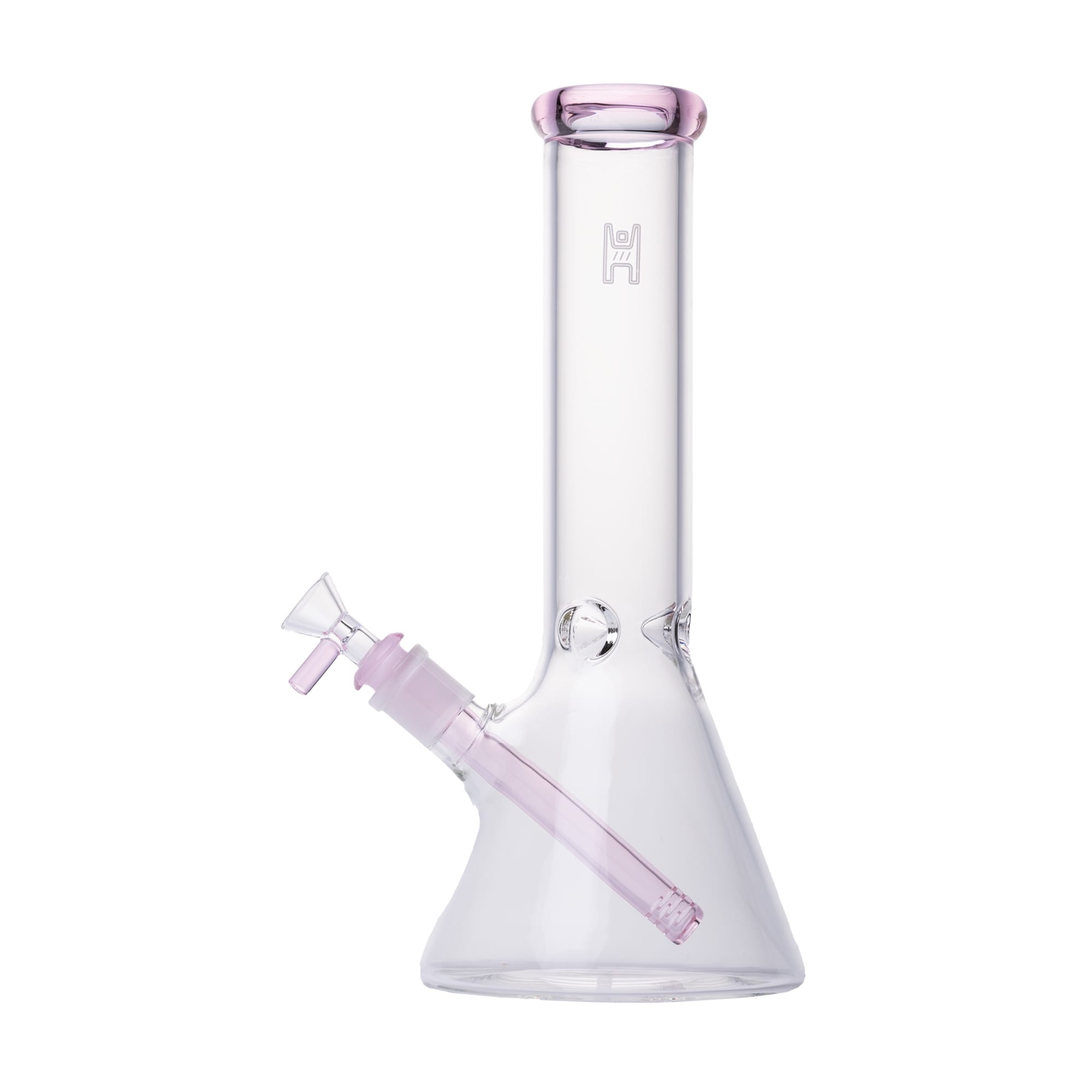 12 inch Beaker - Human Grade - Clear with Pink Accents