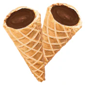Milk Chocolate Live Rosin Waffle Cones 2 Pack Baked Goods