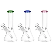 Classic Glass Beaker 8" Tall Water Pipe - Various Colours