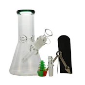 8" Colored Rim 6-in-1 Glass Bong Kit - N