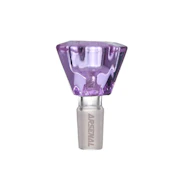 Smoke Arsenal - Arsenal Diamond Cut Glass Bowl - 18mm - Purple