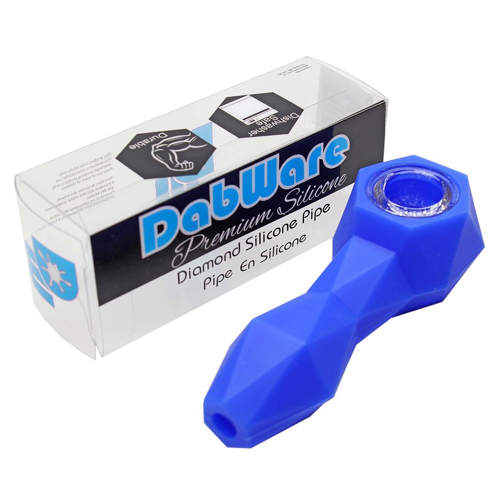 Diamond Silicone Pipe - Blue