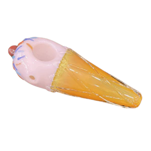 Lucx - 5" Ice Cream Glass Pipe - Pink