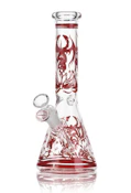 10" Arsenal Dragon Flame Beaker Bong - Red