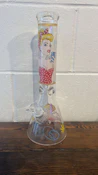 14in Beaker Bong - Blonde Character Graphic