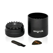 ONGROK Flower Petal Toothless Aluminum Storage Grinder - 5pc / 2.5" / Black