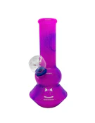 5" Waterpipe Glass Mini Bong | Pink Bacteria